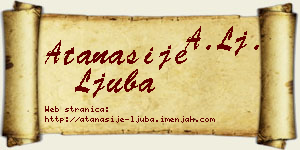 Atanasije Ljuba vizit kartica